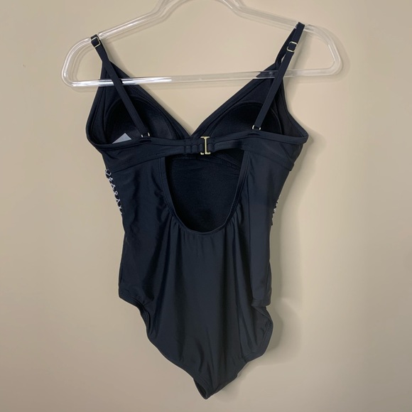 Kona Sol Black Smoked One Piece Swimsuit Small - Picture 5 of 8